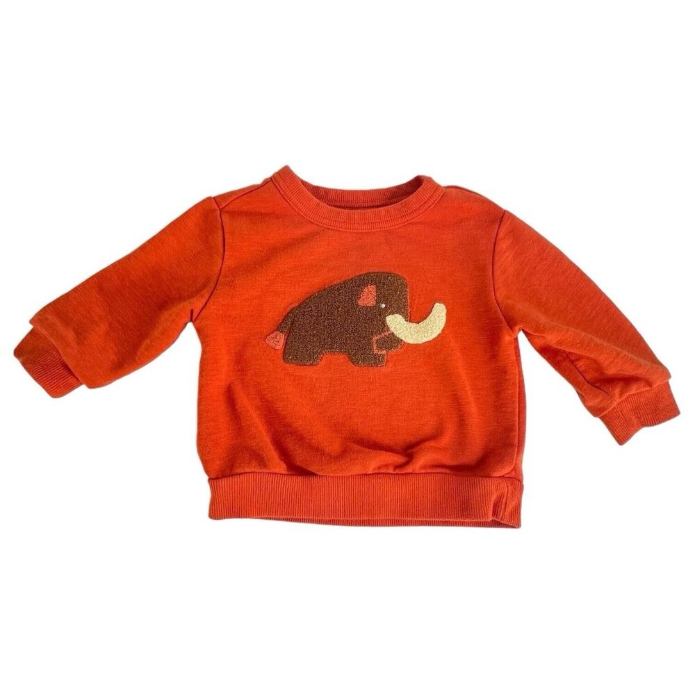 Christian Robinson Wooly Mammoth Orange Sweatshirt Target 12 Months Embroidered